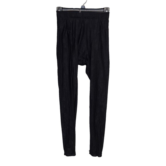 Adam Selman Sport CarbonSheer Lace Mesh French Cut Leggings Top XS Black - Picture 1 of 10